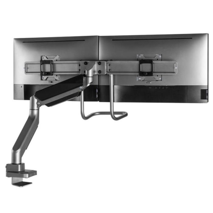 Equip Soporte de Mesa para 2 Monitores VESA 100x100, Hasta 32 Pulgadas y 9kg por Pantalla, con Montaje por Abrazadera u Ojal y Brazos de Gas Ajustables, Modelo 650161