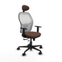 PIQUERAS Y CRESPO Silla de oficina Jorquera Sincro/Traslack Marrón y Blanco