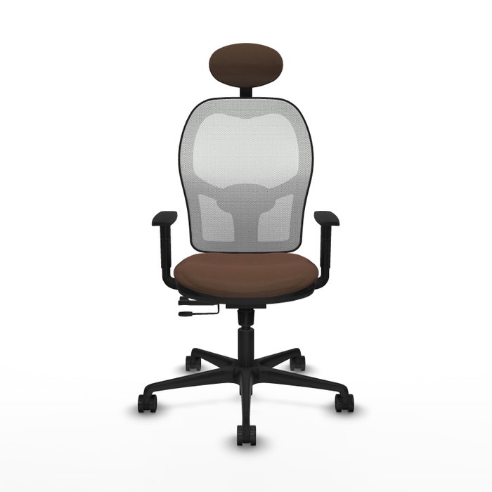 PIQUERAS Y CRESPO Silla de oficina Jorquera Sincro/Traslack Marrón y Blanco