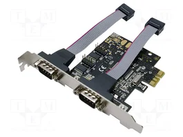 LOGILINK PC0031 Tarjeta de expansión PCIe con 2 puertos RS232 D-Sub 9pin