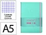 Antartik Cuaderno A5 Tapa Dura Hojas Cuadriculadas Rosa y Turquesa 100 Hojas 80gr FSC
