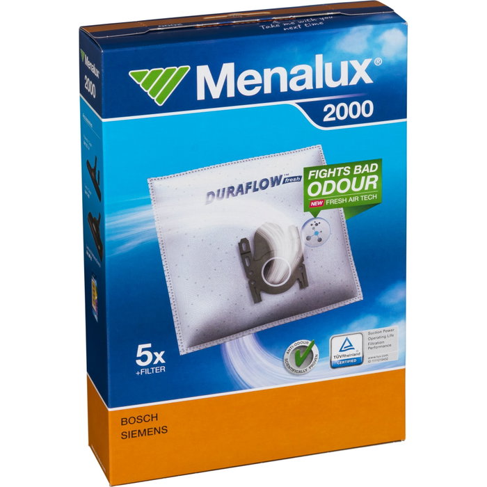 Menalux 2000, Pack de 5 bolsas con microfiltro Menalux 2000, Pack de 5 bolsas con microfiltro