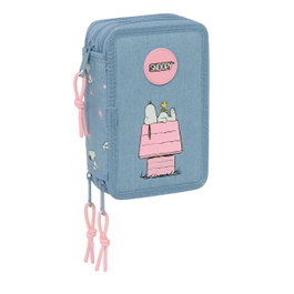 Safta Plumier Triple Snoopy con 37 Piezas