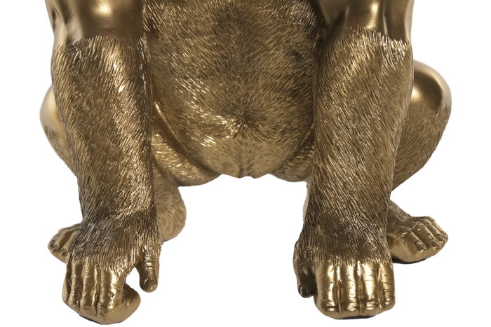 DKD Home Decor Figura de Resina Gorila Chicle Bronce