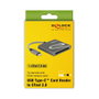 DeLOCK Lector de Tarjetas CFast 2.0 USB 3.2 Gen 1 Tipo-C 91745, Aluminio, Negro/Plata, Hasta 5000 Mbit/s, Plug & Play, para Windows, Mac, Linux