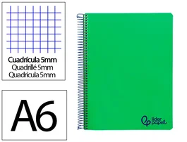 Liderpapel Cuaderno Espiral Micro A6 Wonder Verde Oscuro 120 Hojas Cuadro 5mm