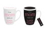 DKD Home Decor Mug Infusiones Porcelana MOM Surtido de 4 Unidades