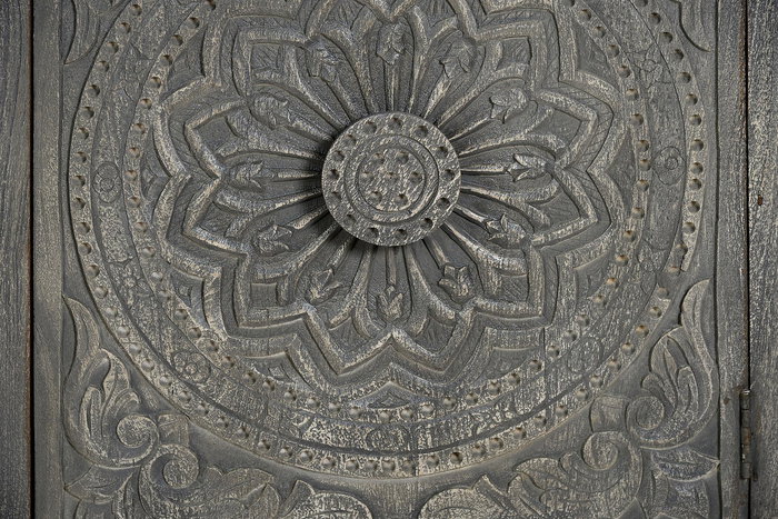 Giner y Colomer Aparador Madera Mango Gris Envejecido 82x172x43 cm