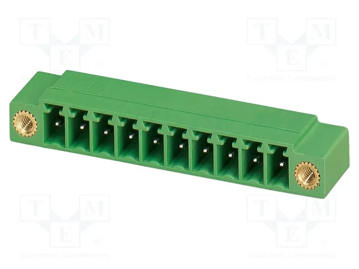 PHOENIX CONTACT MC1.5/3-GF-3.5 Bloque de bornas desmontable de 3 pines, verde PHOENIX CONTACT MC1.5/3-GF-3.5 Bloque de bornas desmontable de 3 pines, verde