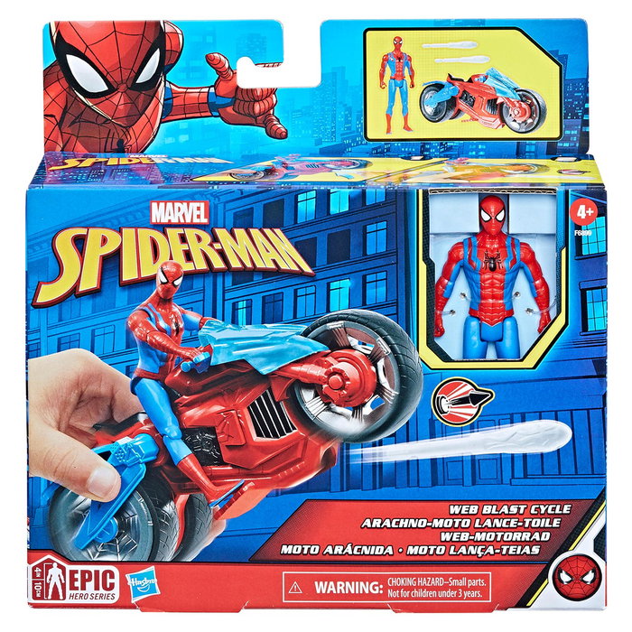 Hasbro Spider-Man Moto Aracnida F6899 Figura de Acción con Lanzador