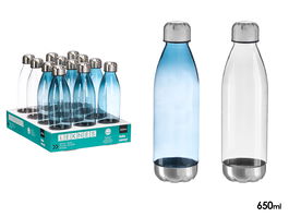 Leknes Botella Tapon Acero 650 ml Surtido 7x25.5x7 cm (Set de 24)