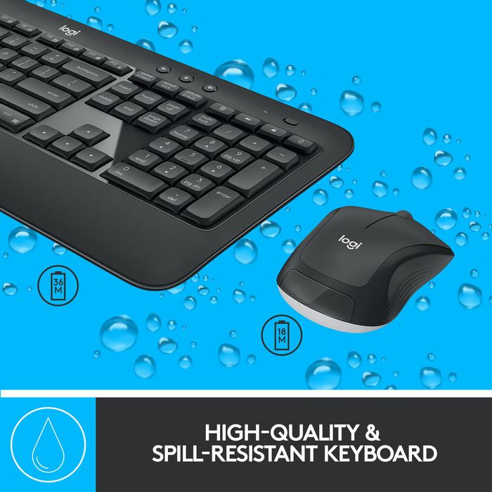 Logitech MK540 Advanced Conjunto de Teclado y Ratón Negro/Blanco