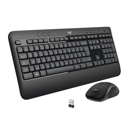 Logitech MK540 Advanced Ratón y Teclado Inalámbricos, Negro y Blanco, 920-008677
