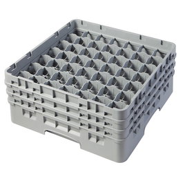 CAMBRO Cesta de lavado 49 compartimentos, 3 alturas, Gris claro
