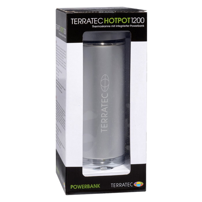 Terratec Powerbank HotPot 1200, 1200mAh, Plata