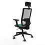 PIQUERAS Y CRESPO Silla de oficina Horna Verde esmeralda y Blanco
