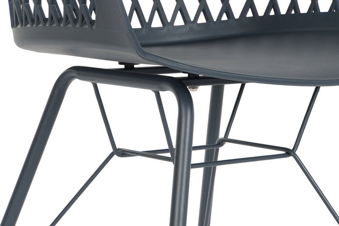 DKD Home Decor Silla Shenglong 3 Scandi Urban Azul Marino 57 x 80.5 x 57 cm PP Metal DKD Home Decor Silla Shenglong 3 Scandi Urban Azul Marino 57 x 80.5 x 57 cm PP Metal