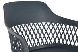 DKD Home Decor Silla Shenglong 3 Scandi Urban Azul Marino 57 x 80.5 x 57 cm PP Metal