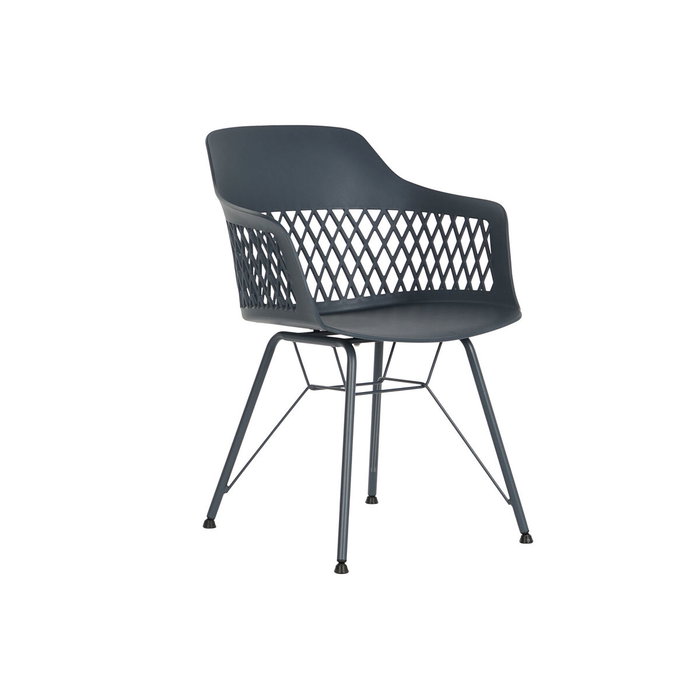 DKD Home Decor Silla PP Metal Azul Marino
