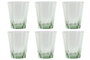 DKD Home Decor Set de 6 Vasos de Cristal Verde Bubbles Garbo 280ml