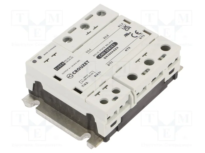 CROUZET GN350ASZH Relé de semiconductor trifásico 50A 24-510VAC CROUZET GN350ASZH Relé de semiconductor trifásico 50A 24-510VAC