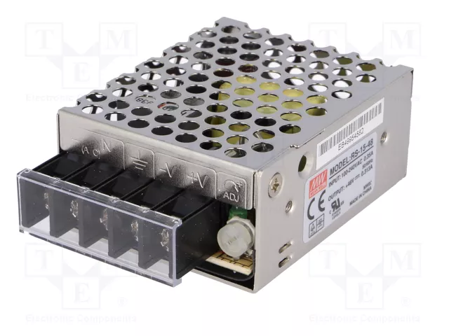 MEAN WELL RS-15 Alimentador de impulso 15W 48VDC