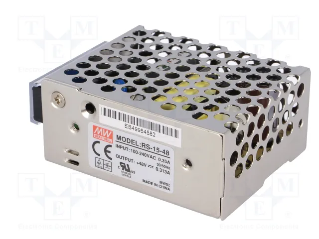 MEAN WELL RS-15 Alimentador de impulso 15W 48VDC