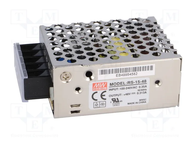 MEAN WELL RS-15 Alimentador de impulso 15W 48VDC