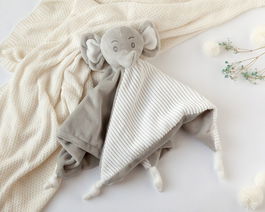 KioKids Doudou Elefante Gris Para Bebés +0 Meses Juguete de Apego Suave