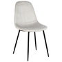 Home Deco Factory Silla Giulia Terciopelo Gris Claro