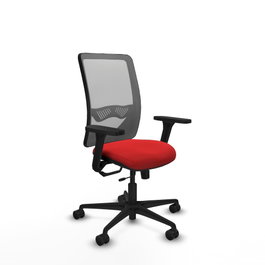 PIQUERAS Y CRESPO Silla de oficina Zulema Rojo y Gris