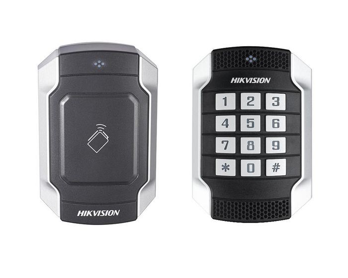 Hikvision IK10 Lector de proximidad antivandálico con teclado para tarjetas Mifare, RS-485, Wiegand, IP65 12V