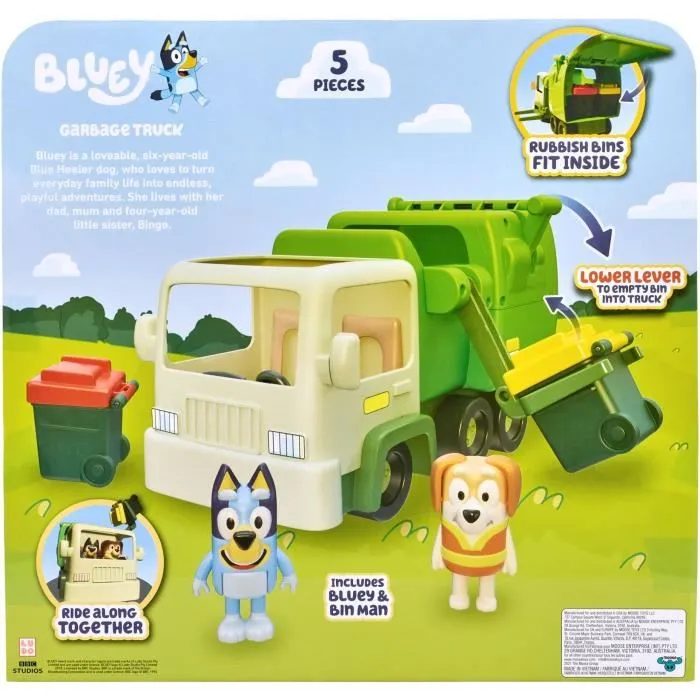 Moose Toys Camión de Basura de Bluey con Figuras y Accesorios Moose Toys Camión de Basura de Bluey con Figuras y Accesorios