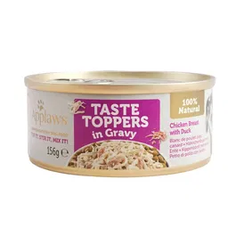 Applaws Topper para Perro con Pollo y Pato en Salsa, 12 Latas de 156 gr