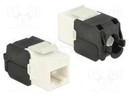 DeLOCK 86266 Módulo Keystone RJ45 LSA Cat.6A UTP blanco/negro
