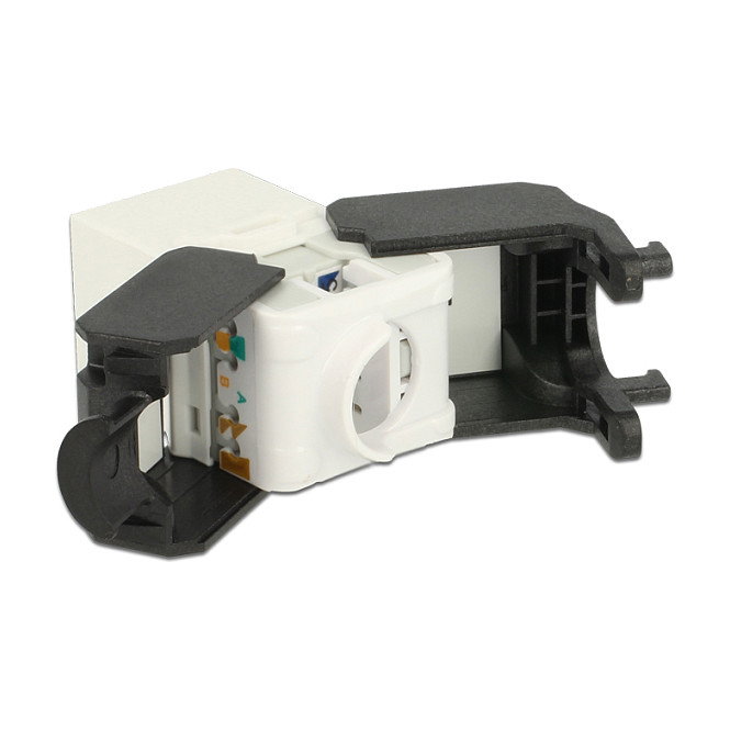 DeLOCK Módulo Keystone RJ45 LSA Cat.6A UTP blanco DeLOCK Módulo Keystone RJ45 LSA Cat.6A UTP blanco