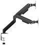 Ewent EW1491 Soporte para Monitor Dual con Resorte Mecánico Negro