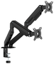 Ewent EW1491 Soporte para Monitor Dual con Resorte Mecánico Negro