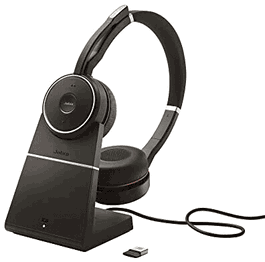 Jabra Headset EV752S4 / 7599-848-199 Black - Auriculares con micrófono, diadema, color negro