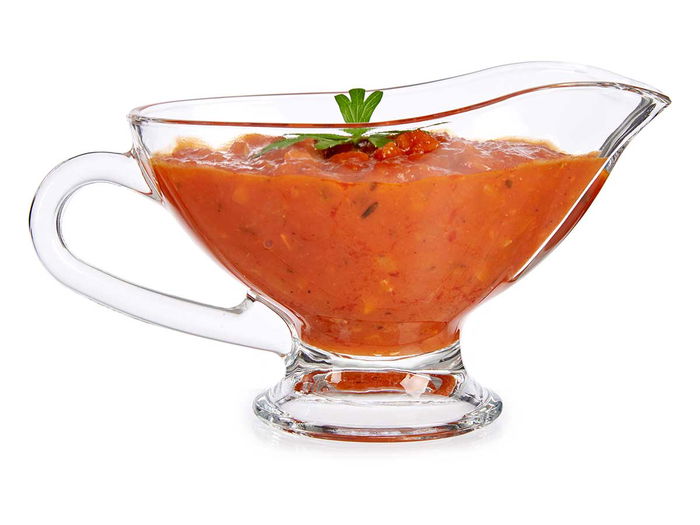 Vivalto Salsera Vidrio Grande 300 ml 19x10x8cm Transparente (Set de 24)