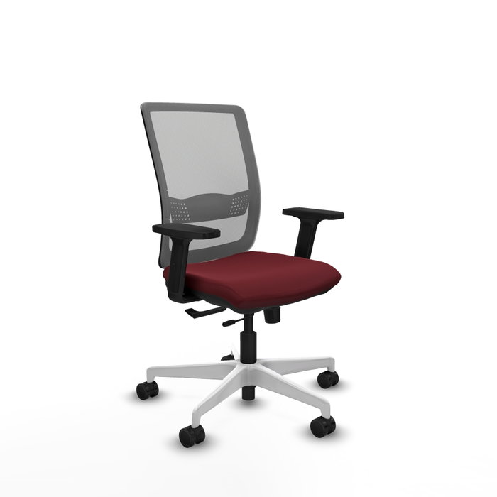 PIQUERAS Y CRESPO Silla de oficina Haches Granate y Gris PIQUERAS Y CRESPO Silla de oficina Haches Granate y Gris