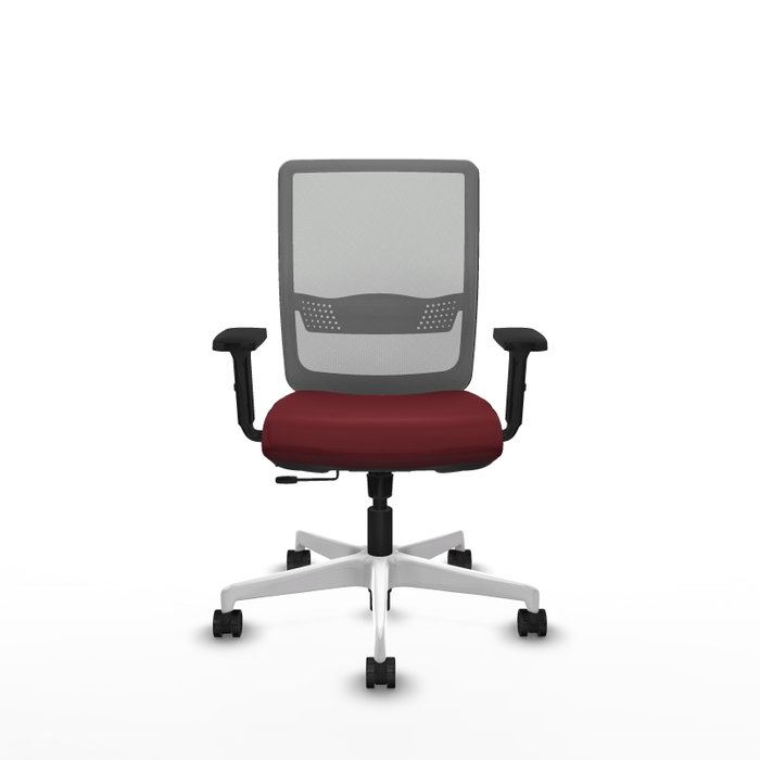 PIQUERAS Y CRESPO Silla de oficina Haches Granate y Gris PIQUERAS Y CRESPO Silla de oficina Haches Granate y Gris