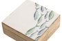 DKD Home Decor Set de 2 Cajas de Mango Lacado Blanco 18x17x8,5 cm Peces