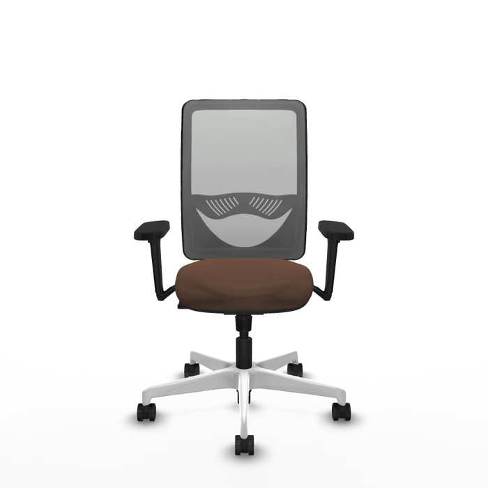 PIQUERAS Y CRESPO Silla de oficina Zulema con Mecanismo Sincro, Tela Marrón y Malla Gris PIQUERAS Y CRESPO Silla de oficina Zulema con Mecanismo Sincro, Tela Marrón y Malla Gris