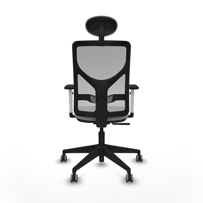 PIQUERAS Y CRESPO Silla de oficina Motilla con mecanismo Sincro, Blanco y Gris