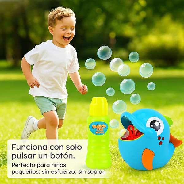 JugaToys Máquina lanza pompas Delfín con líquido