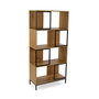 Versa Estantería 4 baldas 146.5 cm de alto, 70 cm de largo, 30 cm de ancho - Madera MDF y Metal (2 Unidades)