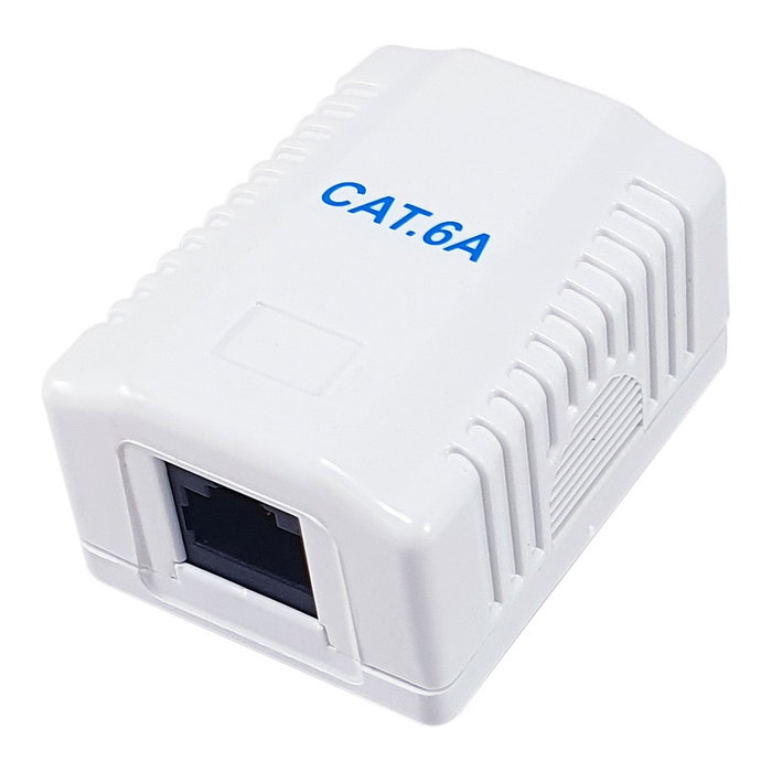 Equip Roseta de Superficie RJ45 Cat.6A UTP 1 Puerto Blanco Equip Roseta de Superficie RJ45 Cat.6A UTP 1 Puerto Blanco