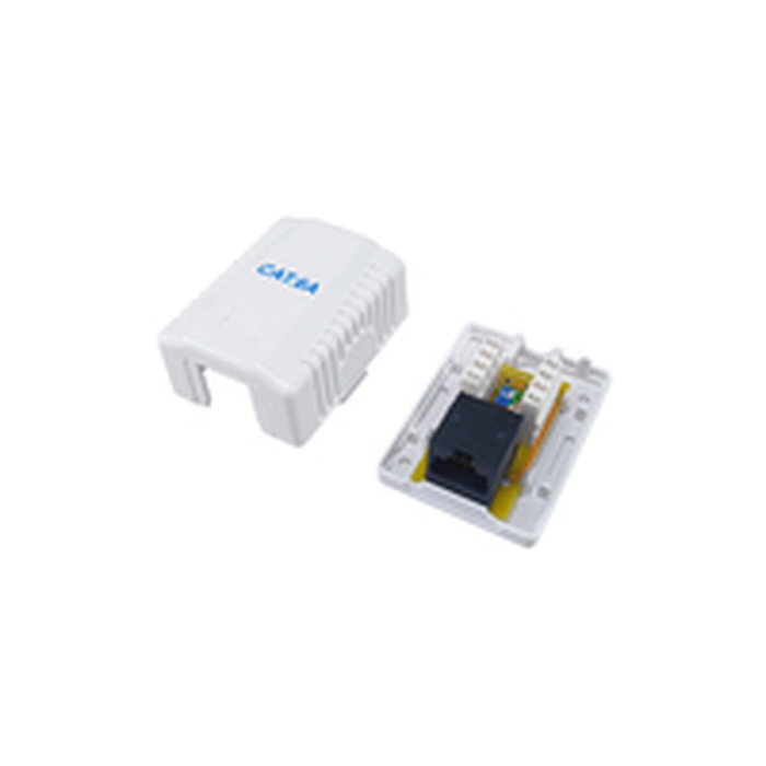 Equip Roseta de Superficie RJ45 Cat.6A UTP 1 Puerto Blanco Equip Roseta de Superficie RJ45 Cat.6A UTP 1 Puerto Blanco