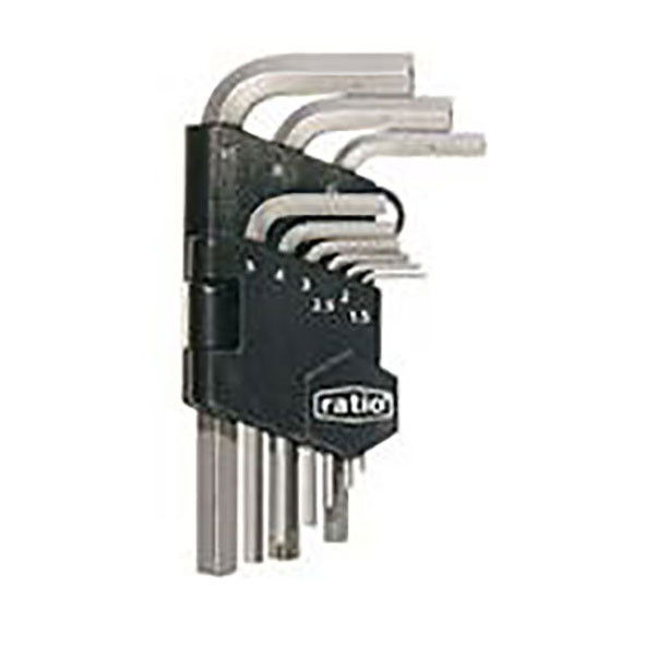 RATIO Juego 9 Llaves Allen Acodada (1.5-10Mm) Medidas Desde 1,5 Hasta 10Mm RATIO Juego 9 Llaves Allen Acodada (1.5-10Mm) Medidas Desde 1,5 Hasta 10Mm